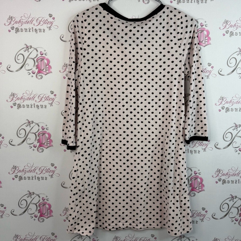 Kate Spade dress dream a little light pink Black Polka Dot Dress black trim - Picture 2 of 14